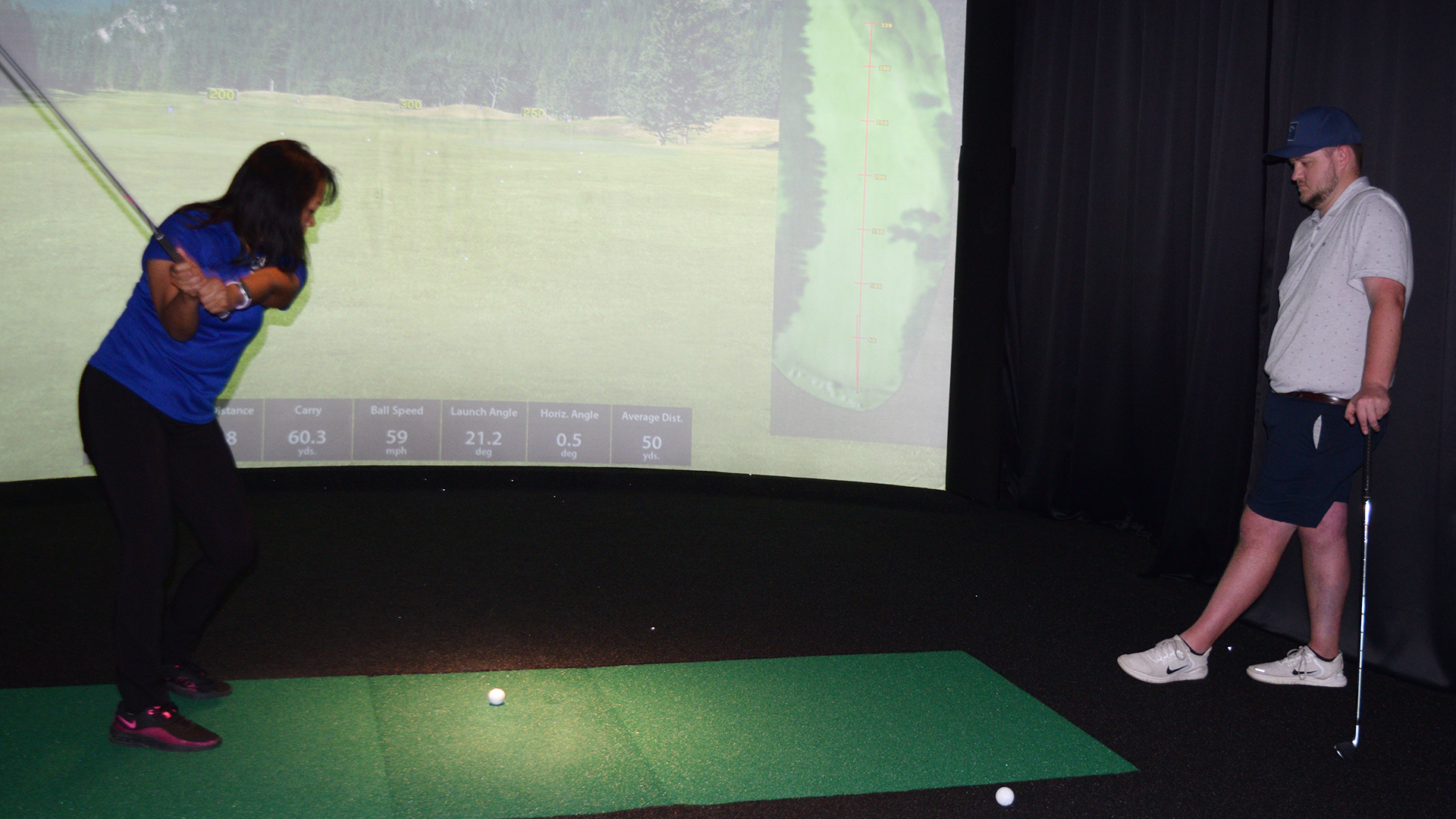 Golf lessons in the Sports Simulator