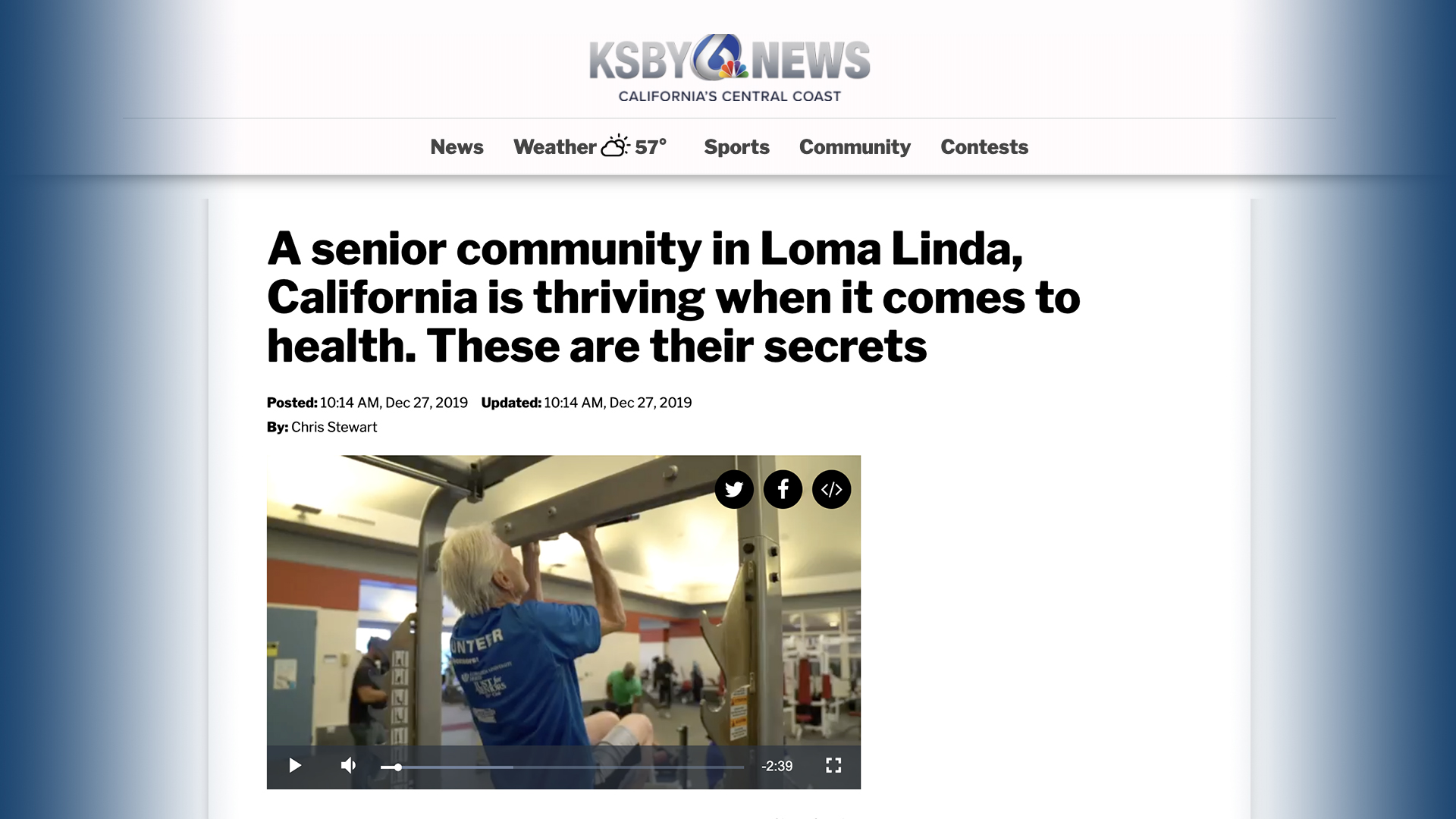 Drayson Seniors on KSBY