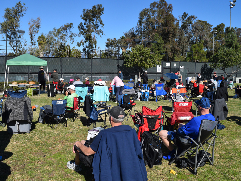 Pickleball participants and spectators