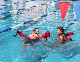 lifeguards in the pool