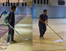 Wooden floors receive annual TLC