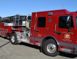 Loma Linda Fire Department's new tiller truck